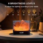 Himalayan Crystal Salt Lamp with Dimmable LED