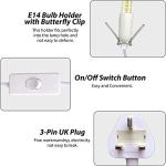 Salt Lamp Replacement Electric Cable with LED Bulb