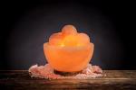 Himalayan Pink Salt Lamp with Wooden Silhouette