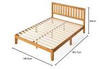 Zinus Alexia Double Bed Frame - Rustic Pine Brown