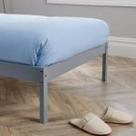 Natural Grey Solid Wood Twin Bed Frame