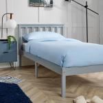 Natural Grey Solid Wood Twin Bed Frame