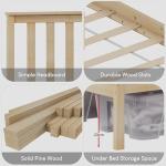 Milan Double Bed Frame, Solid Pine Wood