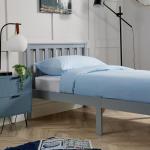 Natural Grey Solid Wood Twin Bed Frame