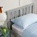 Natural Grey Solid Wood Twin Bed Frame