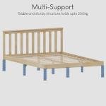 Milan Double Bed Frame, Solid Pine Wood