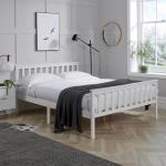 Florida Solid Wood Shaker Bed Frame, White, 4ft 6in