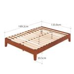 Zinus Wen Double Bed Frame - Deluxe Wood 135x190 cm