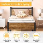 Yornoli Sturdy Single Bed Frame with Storage