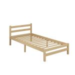 Solid Pine 3FT Single Bed Frame - Wood Finish