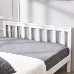Panana White Wood Double Bed Frame 4FT6