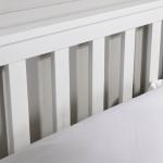 Florida Solid Wood Shaker Bed Frame, White, 4ft 6in