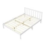 Panana White Wood Double Bed Frame 4FT6