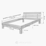 Julia Solid Wood Bed Frame with Sturdy Headboard