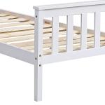 White 4ft Small Double Solid Wood Bed Frame