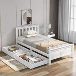 Harper & Bright Solid Pine Storage Bed Frame