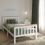 Panana 3ft White Wooden Single Bed Frame