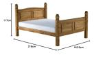 Corona Antique Pine Finished King Size Bed Frame