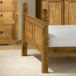 Corona Antique Pine Finished King Size Bed Frame