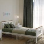 Panana 3ft White Wooden Single Bed Frame