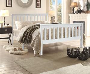 White 3ft Single Solid Pine Bed Frame