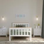 Panana 3ft White Wooden Single Bed Frame