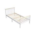 Panana 3ft White Wooden Single Bed Frame