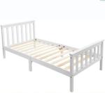 White 3ft Single Solid Pine Bed Frame