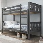 Blisswood Double Bunk Bed with Storage, Dark Grey