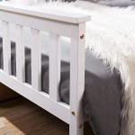 White 3ft Single Solid Pine Bed Frame