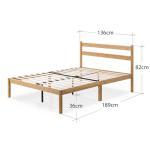 Zinus Ellie Double Bed Frame with Storage - Brown