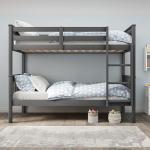 Blisswood Double Bunk Bed with Storage, Dark Grey