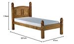 Corona 3ft Low Foot Bed Frame in Brown