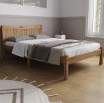 Rio Wooden Bed in Waxed Pine Finish, Small Double