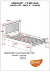 Sareer Sandhurst 3ft Single Oak Bed Frame