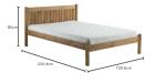 Rio Wooden Bed in Waxed Pine Finish, Small Double