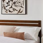 Declan Solid Pine Double Bedframe in Dark Walnut