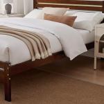 Declan Solid Pine Double Bedframe in Dark Walnut
