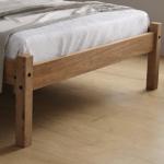 Rio Wooden Bed in Waxed Pine Finish, Small Double