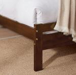 Declan Solid Pine Double Bedframe in Dark Walnut