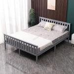 Solid Pine Double Bed with Headboard and Footboard