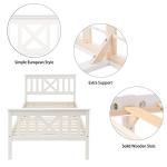 Merax White Solid Pine Bed Frame with Drawers