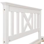 Merax White Solid Pine Bed Frame with Drawers