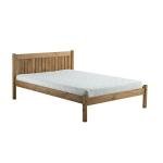 Rio Wooden Bed in Waxed Pine Finish, Small Double
