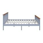 Elegant Solid Wood Double Bed Frame in Grey