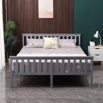 Solid Pine Double Bed with Headboard and Footboard