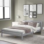 Solid Pine Wooden Bed Frame in Grey