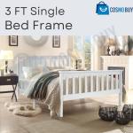 White Solid Pine Single Bed Frame for All Ages