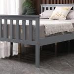 Solid Pine Double Bed with Headboard and Footboard