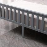 Solid Pine Double Bed with Headboard and Footboard